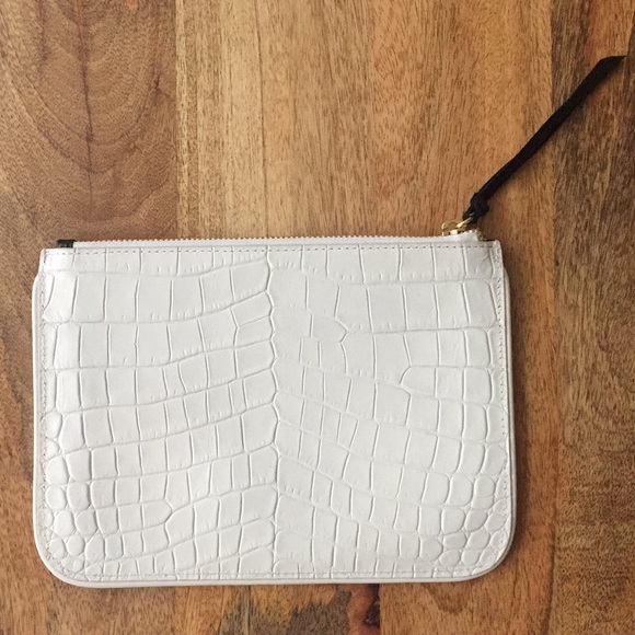 Elizabeth and James Croc Embossed Leather Pouch - Picture 2 of 4